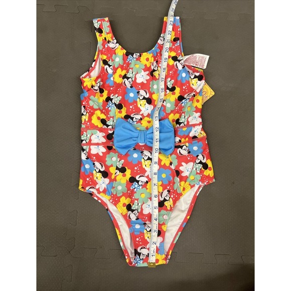 NWT Disney Minnie Mouse Diaper & G-Tube Friendly Adaptive Swimsuit 1pc UPF 50+ - Picture 11 of 11
